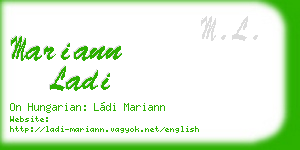mariann ladi business card