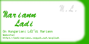 mariann ladi business card